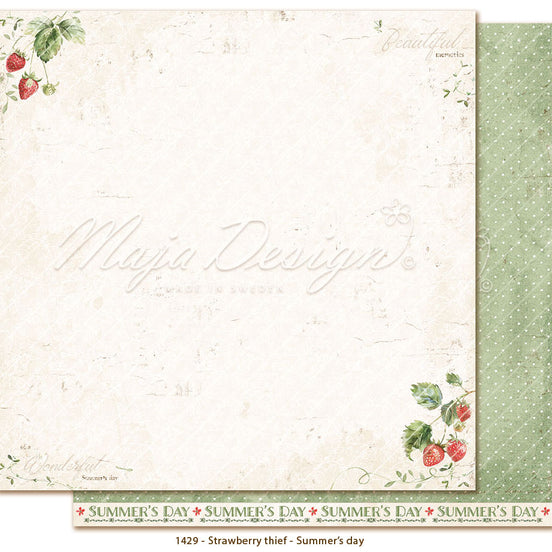 Strawberry Thief - Summer's Day Paper Sheet - 1429 - MAJA DESIGN