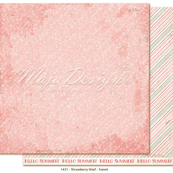 Foglio carta " Strawberry thief - Sweet" - 1431 - MAJA DESIGN