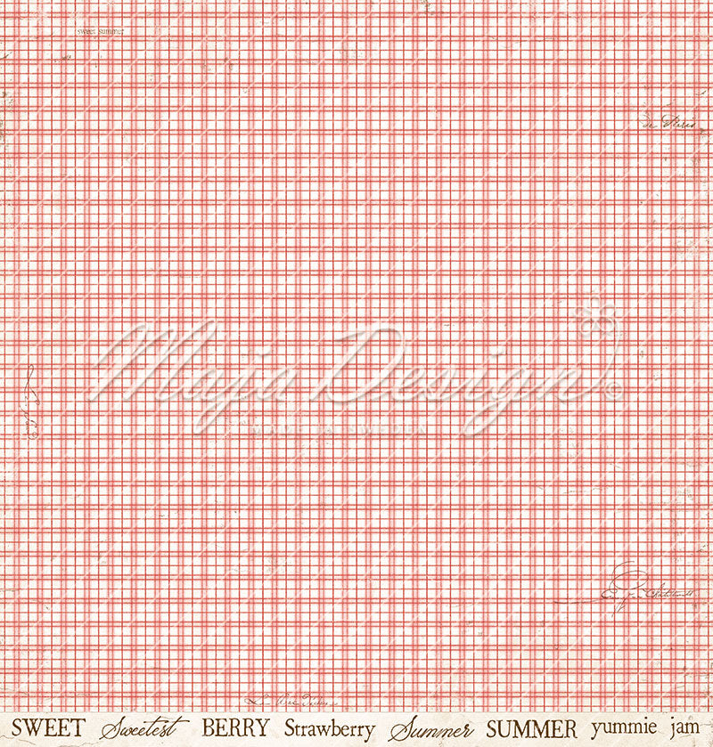 Foglio carta " Strawberry thief - Berries" - 1432 - MAJA DESIGN