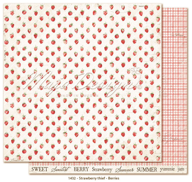 Strawberry Thief - Berries Paper Sheet - 1432 - MAJA DESIGN
