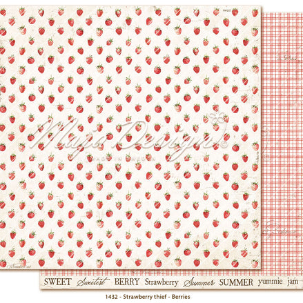 Strawberry Thief - Berries Paper Sheet - 1432 - MAJA DESIGN