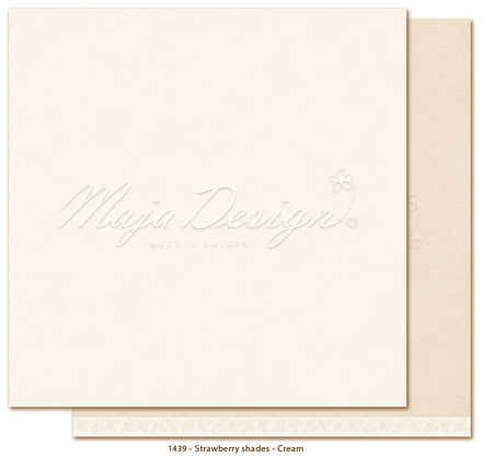 Paper Sheet "Mono - Strawberry - Cream" - 1439 - MAJA DESIGN