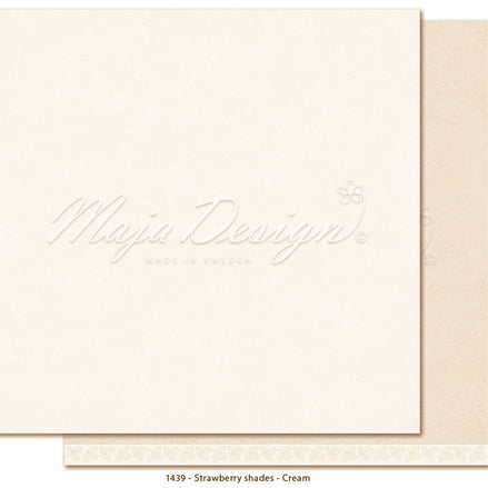 Paper Sheet "Mono - Strawberry - Cream" - 1439 - MAJA DESIGN