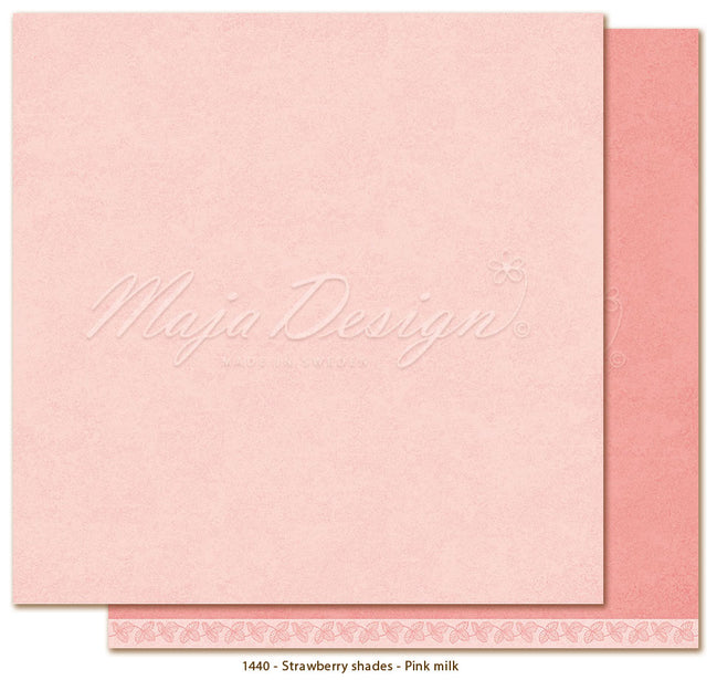 Foglio carta " Mono - Strawberry - Pink milk" - 1440 - MAJA DESIGN