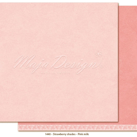 Paper Sheet "Mono - Strawberry - Pink milk" - 1440 - MAJA DESIGN