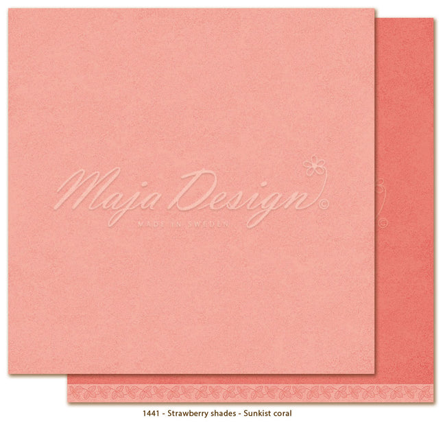 Foglio carta " Mono - Strawberry - Sunkist coral" - 1441 - MAJA DESIGN
