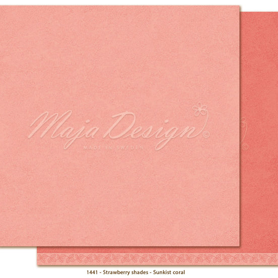 Foglio carta " Mono - Strawberry - Sunkist coral" - 1441 - MAJA DESIGN