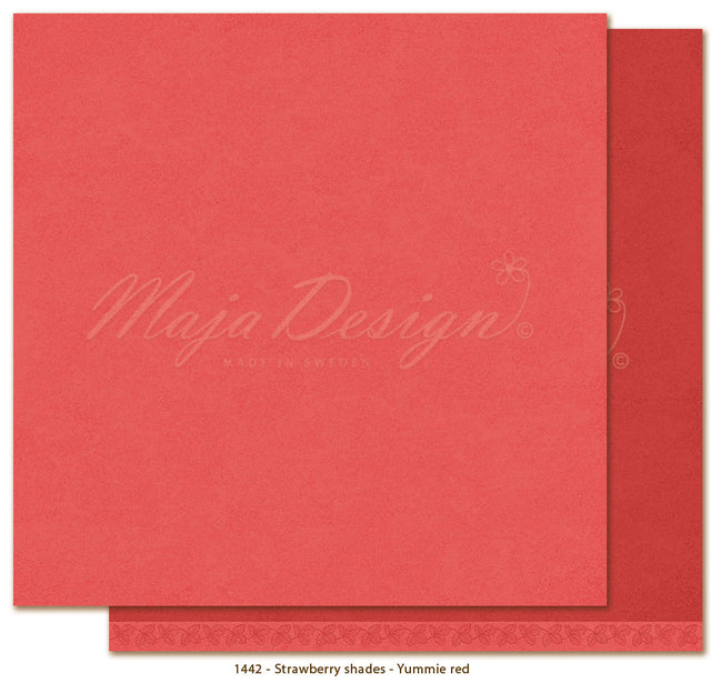 Foglio carta " Mono - Strawberry - Yummie red" - 1442 - MAJA DESIGN