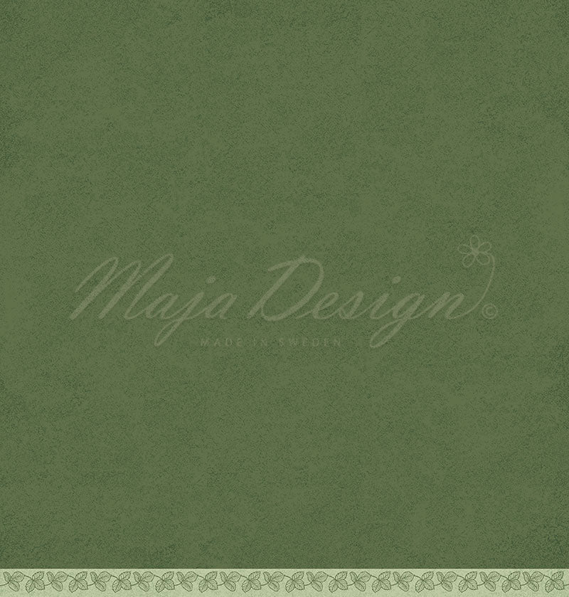 Paper sheet "Mono - Strawberry - Summer green" - 1443 - MAJA DESIGN