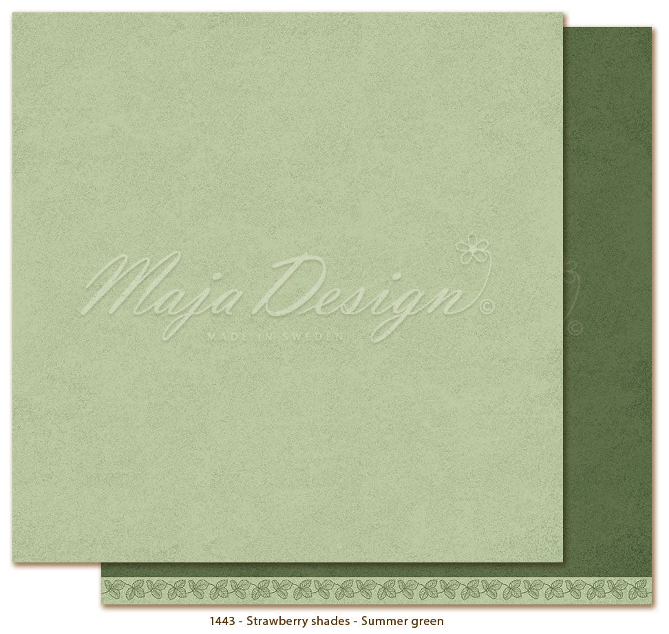 Paper sheet "Mono - Strawberry - Summer green" - 1443 - MAJA DESIGN