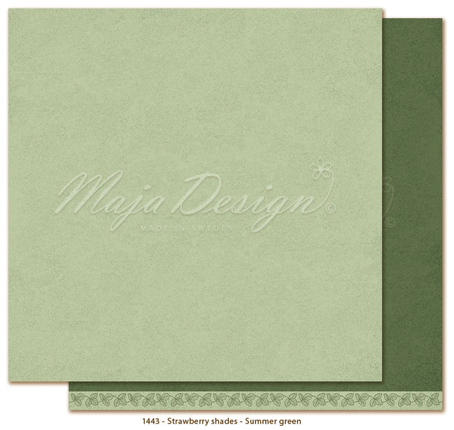 Paper sheet "Mono - Strawberry - Summer green" - 1443 - MAJA DESIGN