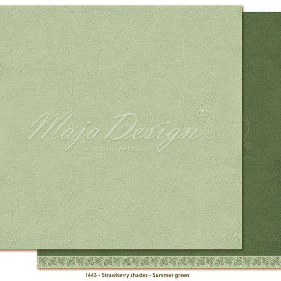 Paper sheet "Mono - Strawberry - Summer green" - 1443 - MAJA DESIGN