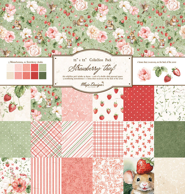 Card Set "STRAWBERRY THIEF" - 12x12" -1444- MAJA DESIGN
