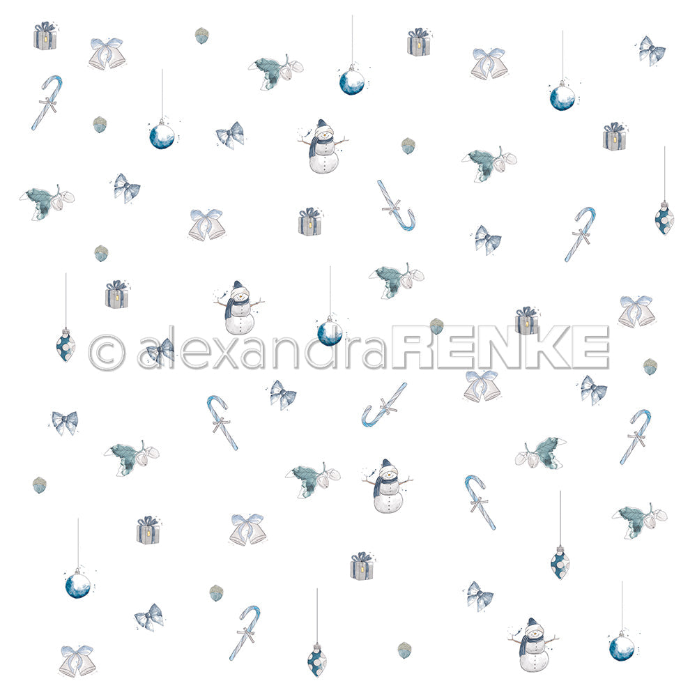 A. RENKE - Card "Floral christmas blue mini rapport" - 10.2010