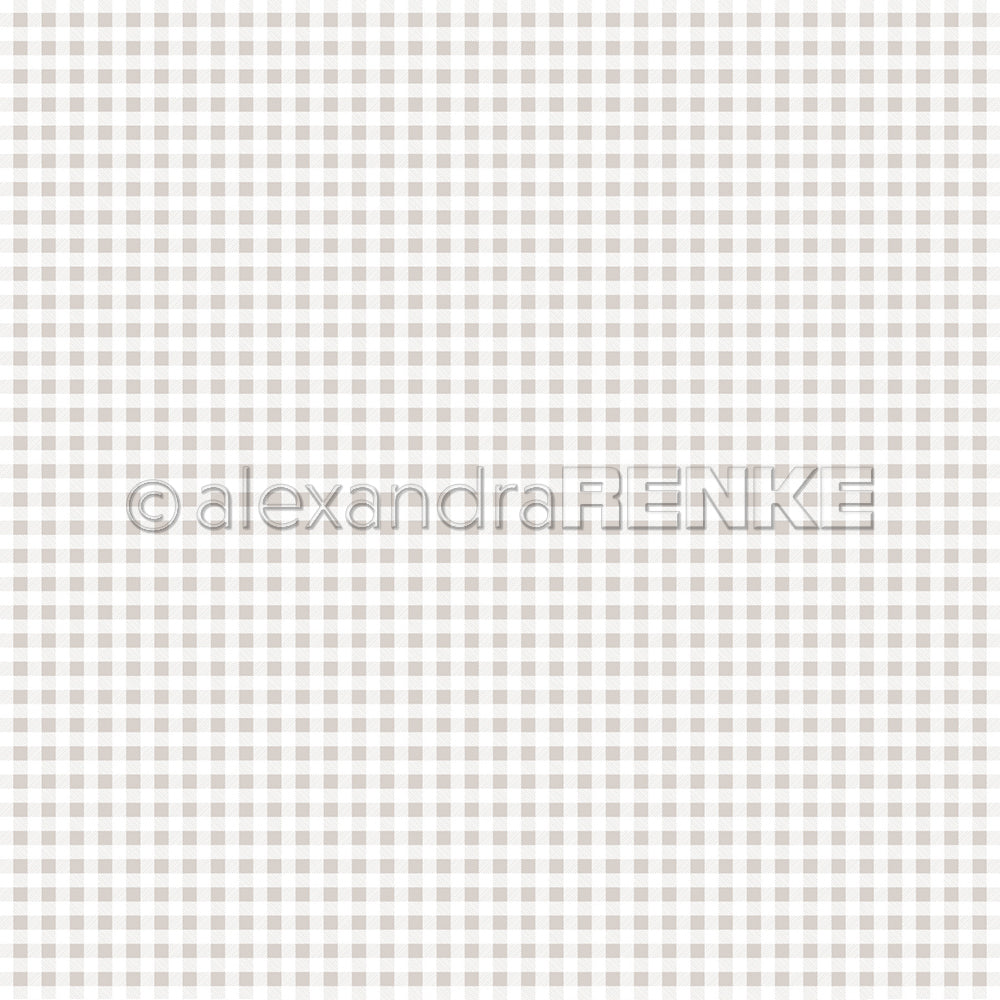 Design paper ' Fine Small Grey Beige Check' - P AR 10.2870 - A.RENKE