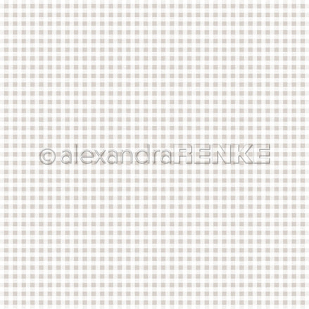 Design paper 'Fine Small Gray Beige Check' - P AR 10.2870 - A.RENKE