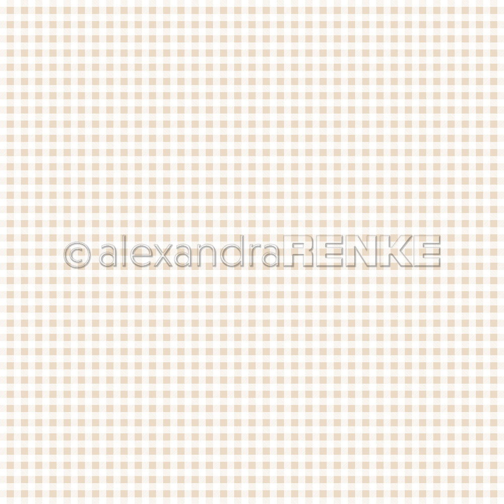 Design paper ' Fine Small Ivory Check' - P AR 10.2871 - A.RENKE