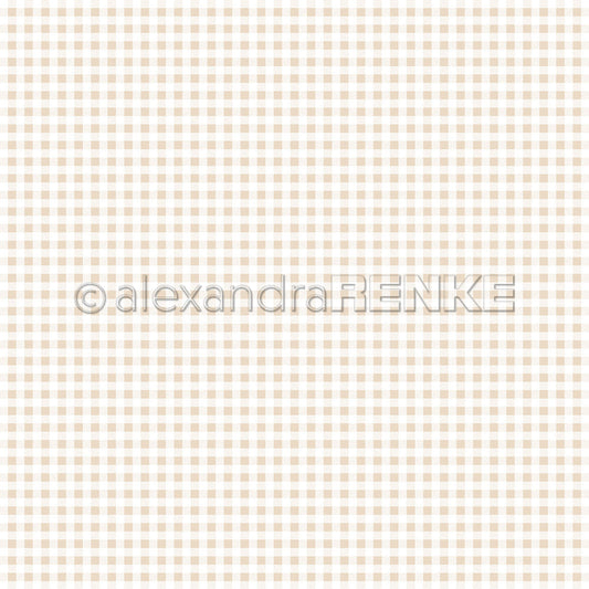 Design paper ' Fine Small Ivory Check' - P AR 10.2871 - A.RENKE