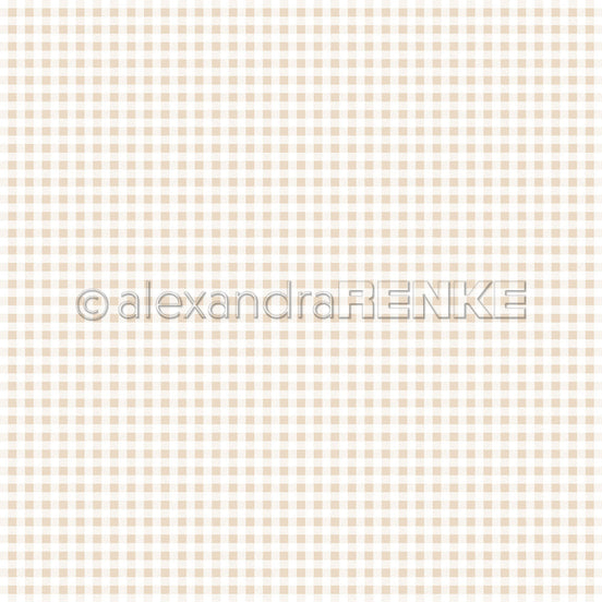 Design paper ' Fine Small Ivory Check' - P AR 10.2871 - A.RENKE