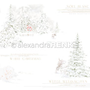 Design paper 'Red Hut in Christmas Forest' - P-AR-10.2918 - A.RENKE