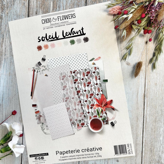CARD SET - SOLEIL LEVANT - SOL140 - CHOU &amp; FLOWERS