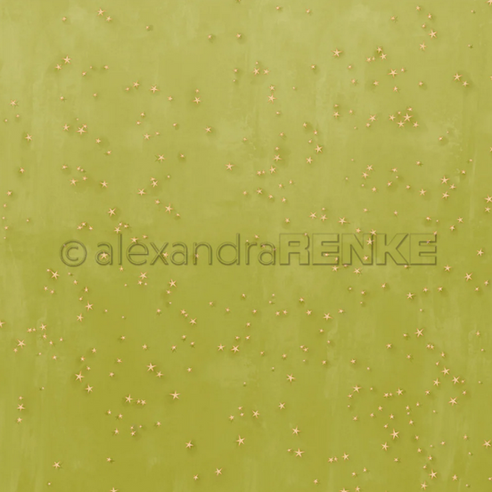 Design paper "Sternenzauber Chartreuse " P-AR-10.3931 - A.RENKE