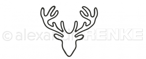 'Deer Head Outline' die D-AR-W0094- A.RENKE
