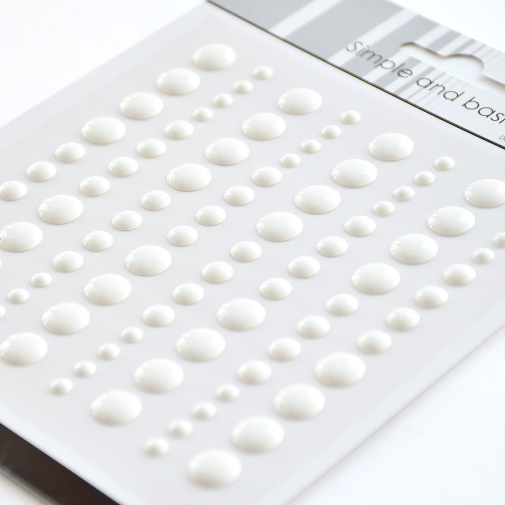 Enamel Dots SBA001 'Soft White' -  SIMPLE AND BASIC