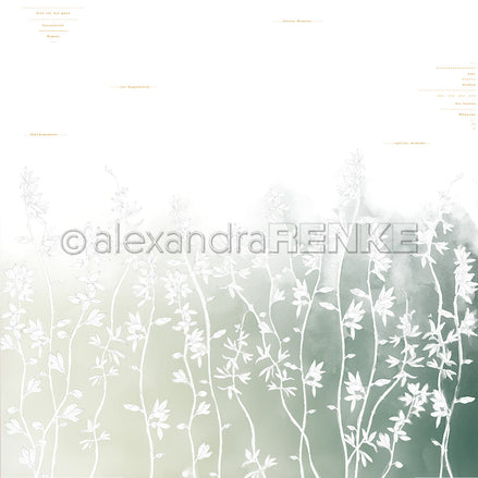 Design paper 'Forsythia on gradient green' - P AR 10.3011 - A.RENKE