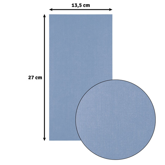 2823-052 STEEL - Foglio Cardstock Florence tramato LINO  27x13,5 cm