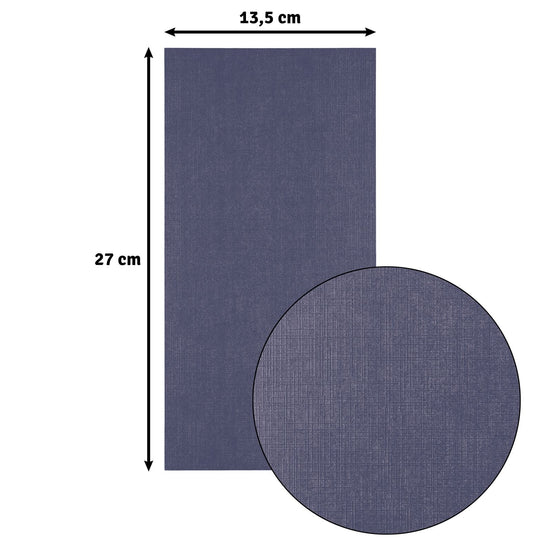 2823-055 EGGPLANT - Foglio Cardstock Florence tramato LINO  27x13,5 cm