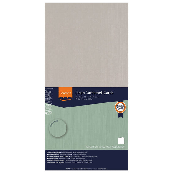 2823-085 RHINO - Foglio Cardstock Florence tramato LINO  27x13,5 cm