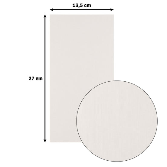 2823-101 OFF WHITE - Foglio Cardstock Florence tramato LINO  27x13,5 cm