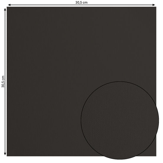 Foglio Cardstock Texture - BLACK 2928-096 Florence