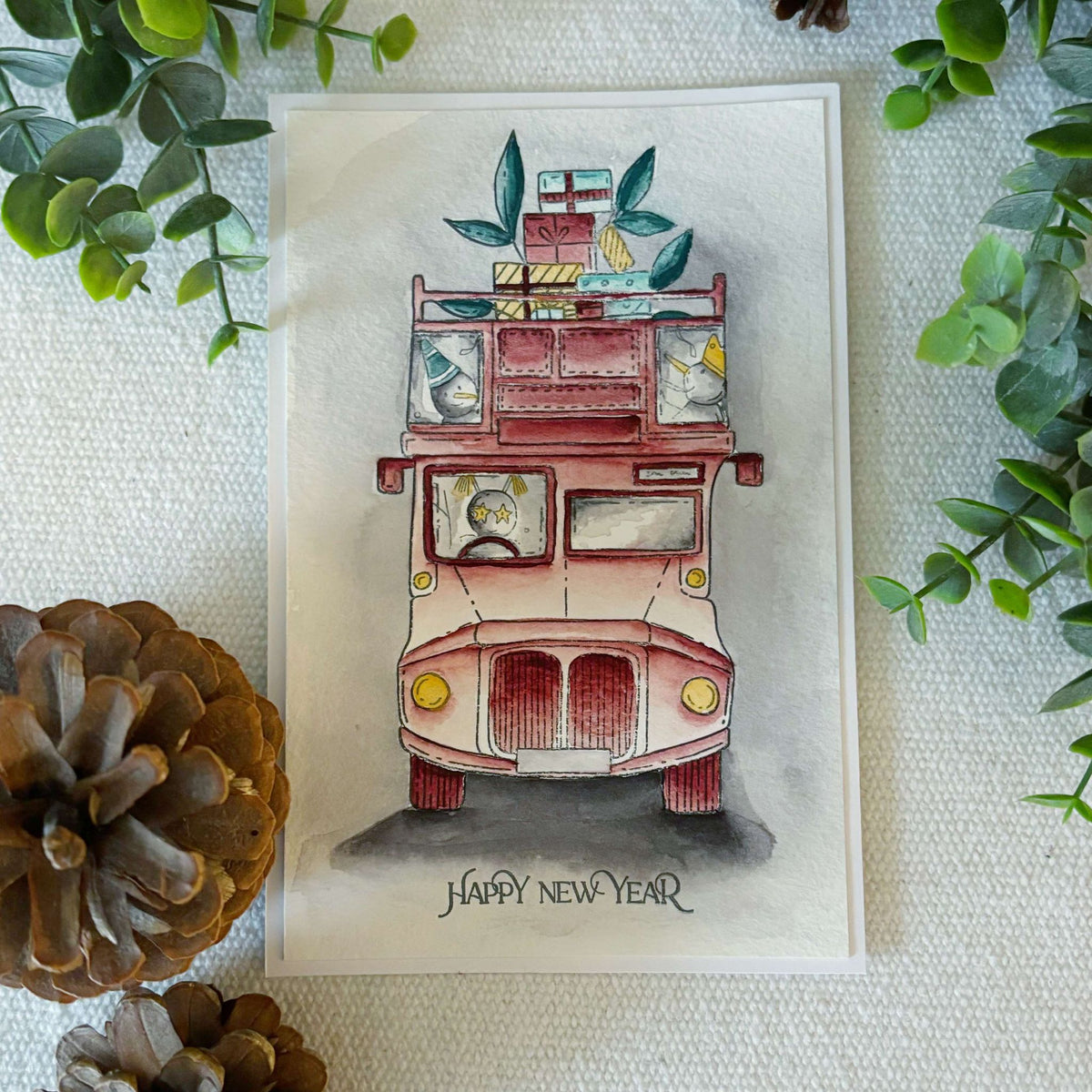 STAMP SET - BUS PARTY -AVE111- CHOU & FLOWERS
