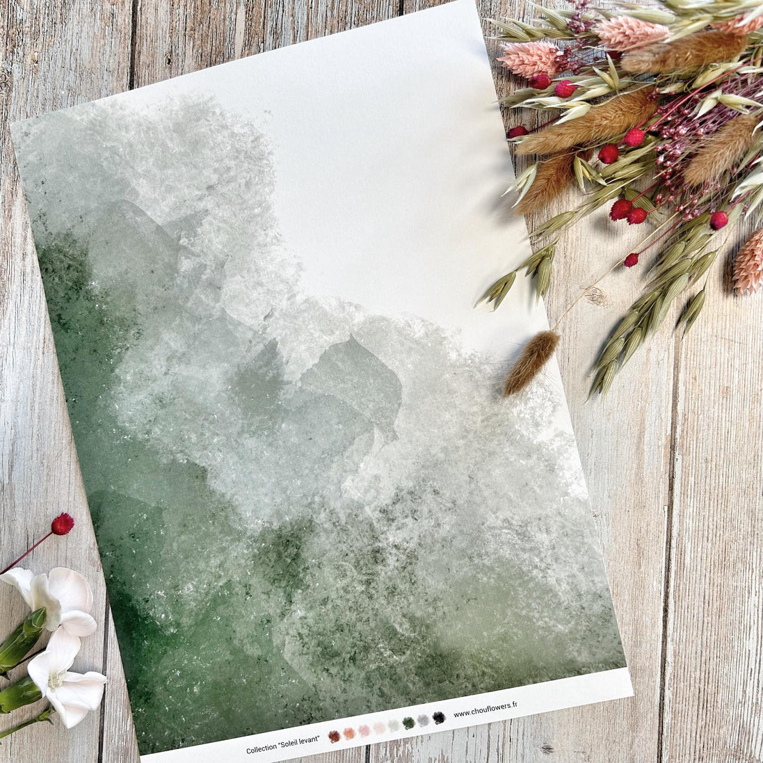 CARD SET - SOLEIL LEVANT - SOL140 - CHOU &amp; FLOWERS