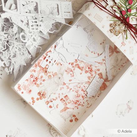 Design paper 'Christmas Wreath with Winter Bunny'- P-AR-10.2927 - A.RENKE