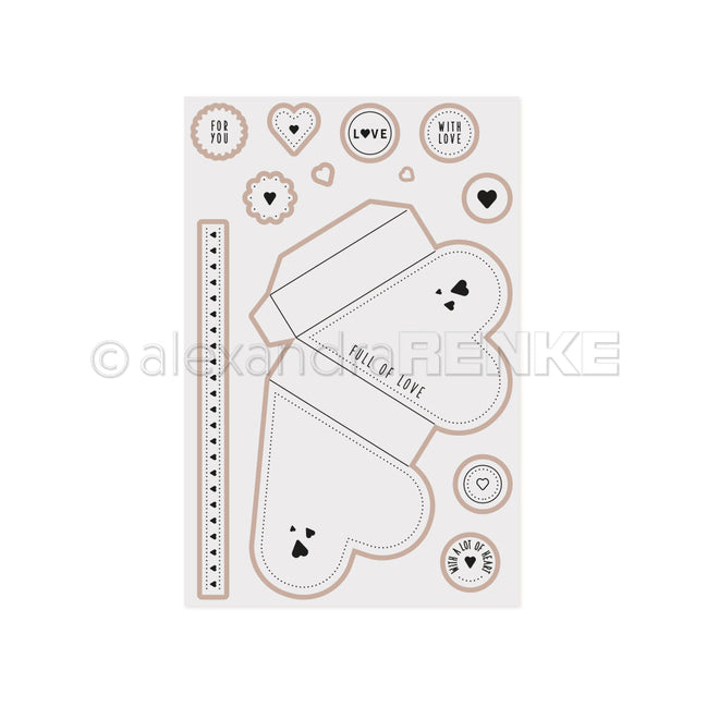 CE-AR-3D0002 Cut &amp; Emboss Folder 'Heart pendant' - A.RENKE