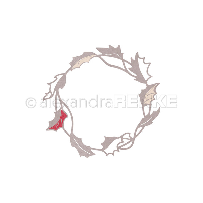 Die set 'Large ilex wreath with plugged-in leaves' - D-AR-FL0276- A.RENKE