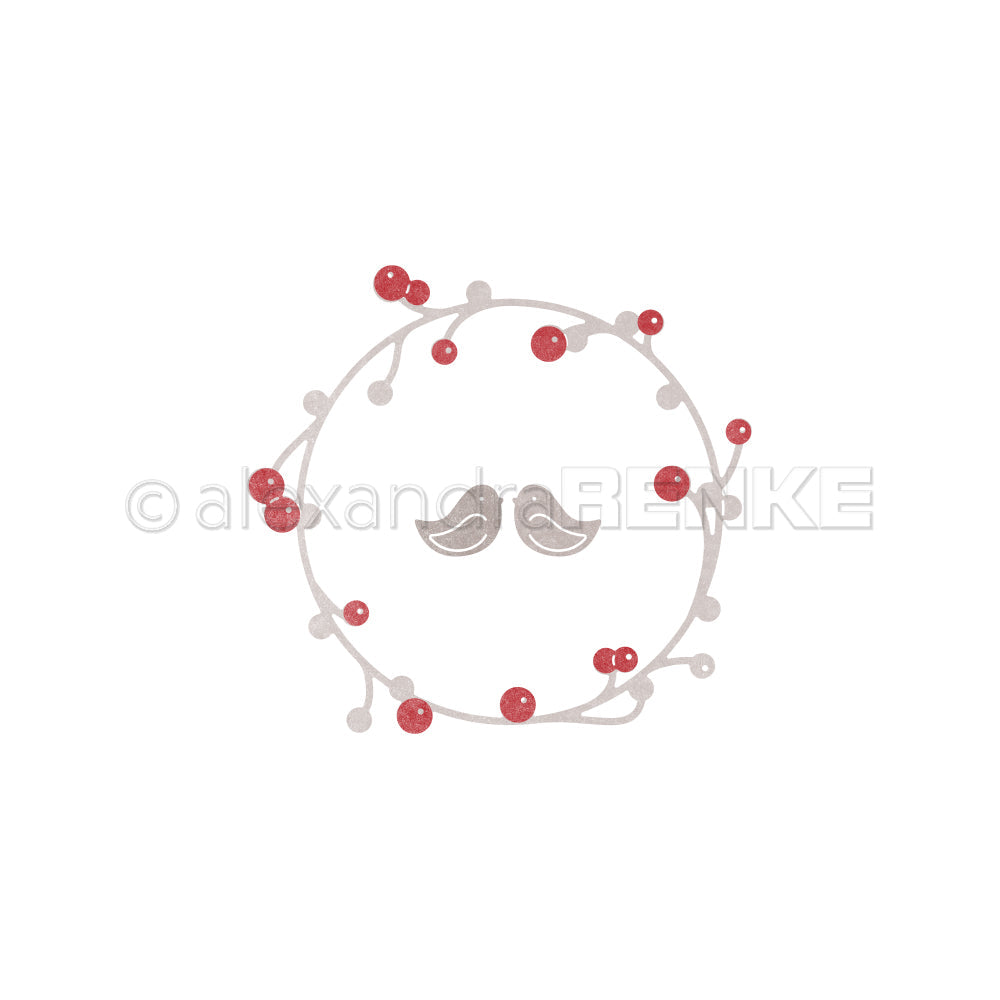 Set Fustelle 'Large berry wreath with birds'- D-AR-FL0277- A.RENKE