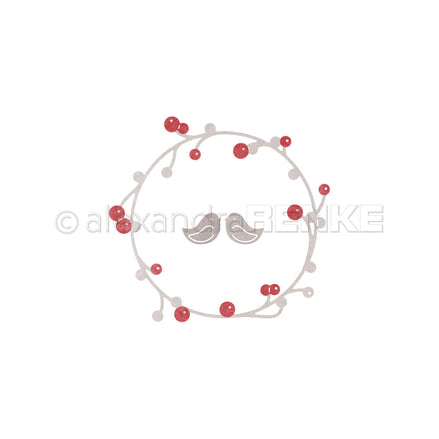 Set Fustelle 'Large berry wreath with birds'- D-AR-FL0277- A.RENKE
