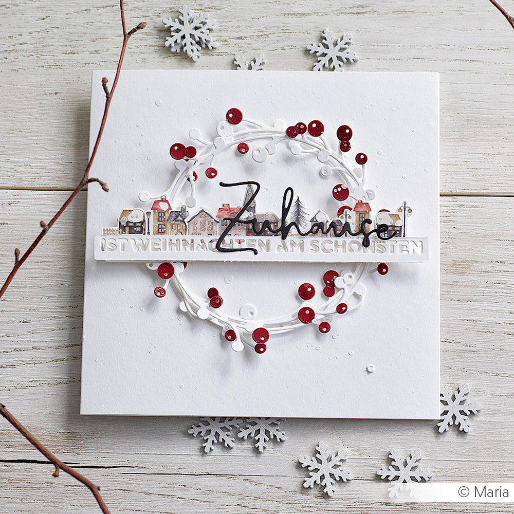 Die Set 'Large berry wreath with birds'- D-AR-FL0277- A.RENKE