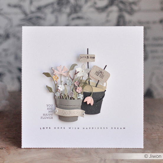 Set Fustelle 'Bucket with flowers' - D-AR-FL0280 - A. RENKE