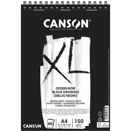 Blocco XL® Black C400039086 - Canson - A4 - 150g - 40 fogli