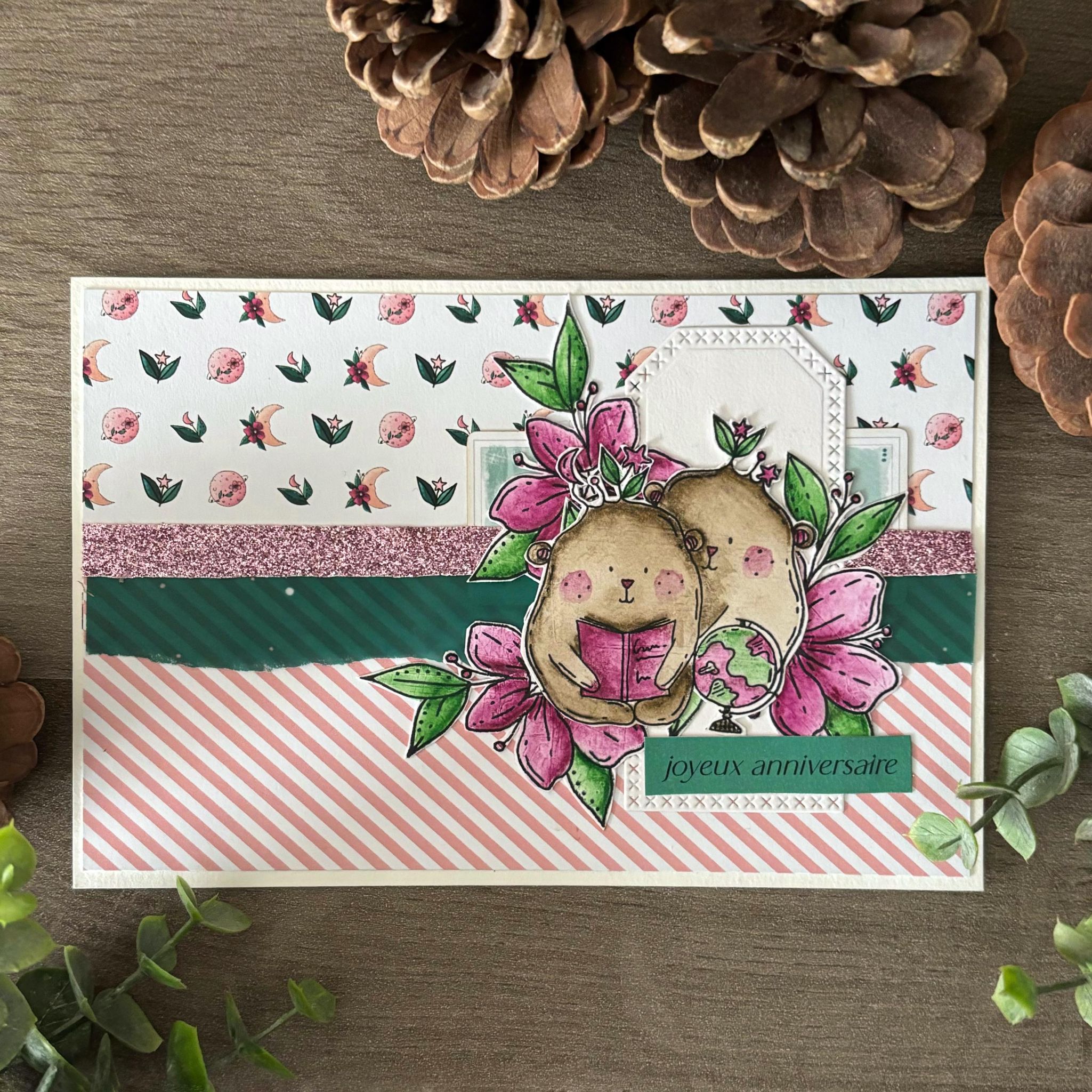 CLEAR STAMP - DOUDOU GEMEAUX - AST103 - CHOU & FLOWERS