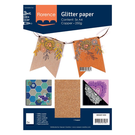 COPPER glitter paper - 800207 004 - Florence