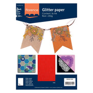 RED glitter paper - 800207 006 - Florence
