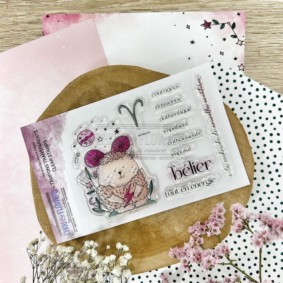 CLEAR STAMP - DOUDOU BELIER - AST101 - CHOU &amp; FLOWERS