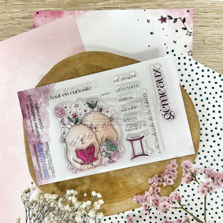 CLEAR STAMP - DOUDOU GEMEAUX - AST103 - CHOU &amp; FLOWERS