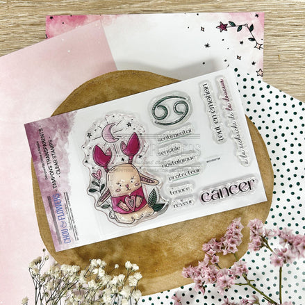 CLEAR STAMP - DOUDOU CANCER - AST104 - CHOU &amp; FLOWERS